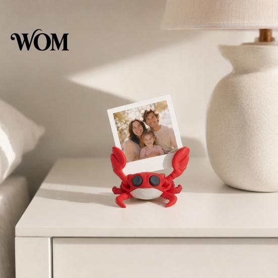 Cartoon Crab Desk Accessory 3D Printing Business Card Holder, Cute Shape, Stable Home Organizer Non-Tip Organizer, for Office Desktop Storage Display
