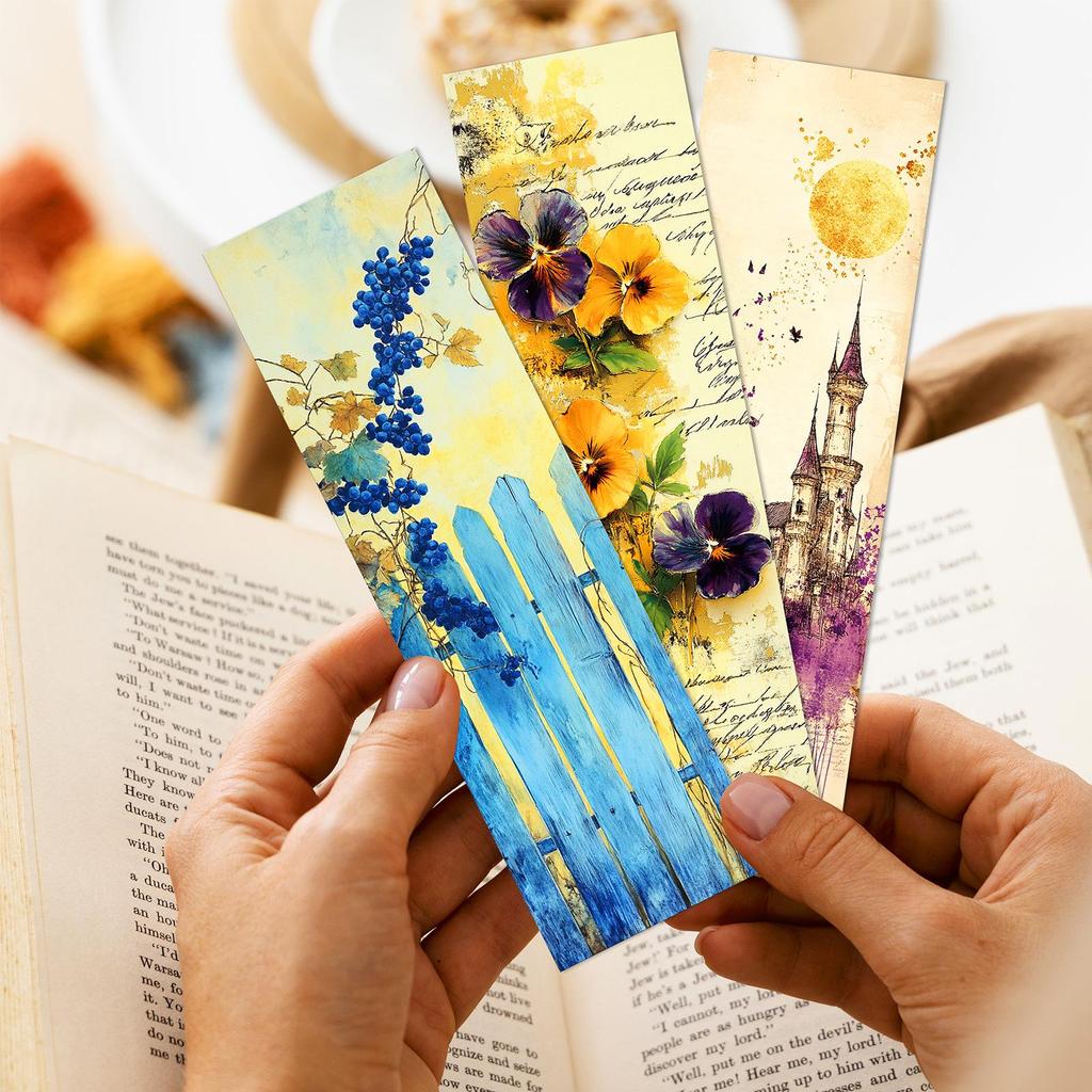 30 Sheets Retro Journal Style Paper Bookmarks - High Value Reading Accessories