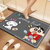 Alfombra de baño de tierra de diatomeas con dibujos animados de Crayon Shin-Chan, superabsorbente, antideslizante, para baño, inodoro, entrada, uso do