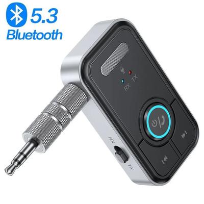 Bluetooth 5.3 Adapter Sender Empfänger Wireless Audio für Auto Musik Kopfhörer Lautsprecher AUX Wireless Audio Adapter 3,5mm Jack