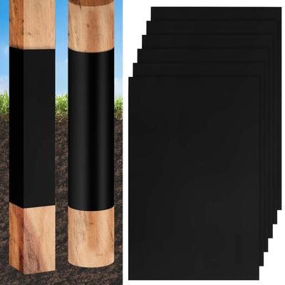 Black Wooden Fence Protective Sleeve Is Used for Anti-corrosion  of Wooden Fence Columns