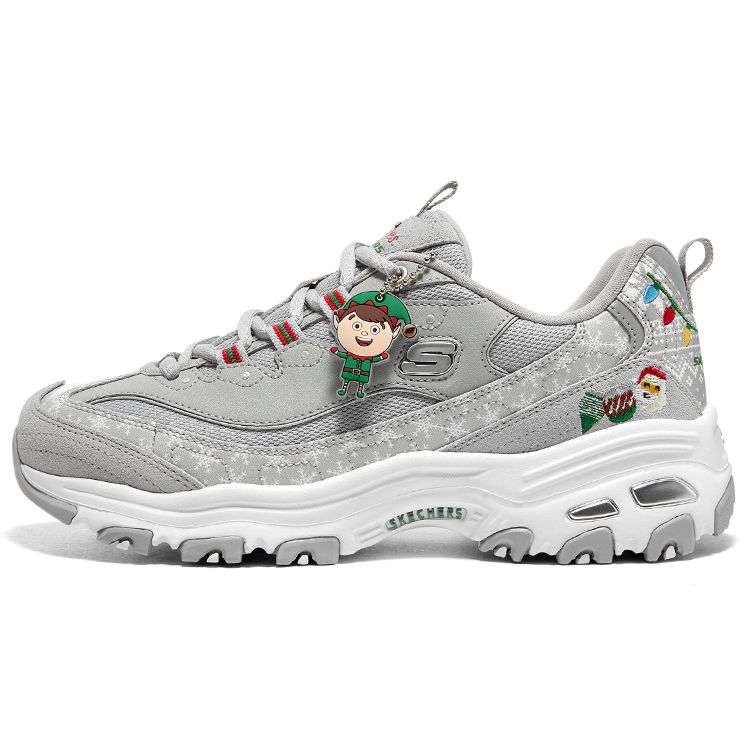 Skechers DLites 1.0 Tessuto a Rete Pelle Comode Versatili Ammortizzazione Supporto Leggere Aumento Altezza Basse Scarpe da Papà 150037-GYMT