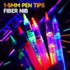 8-Color Set Neon UV Fluorescent Acrylic Paint Markers - Glow In the Dark Luminous Art Supplies for DIY