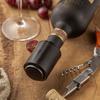 Simple Black Pushbutton Wine Stopper For Red Wine Bottles And Gift Occasions