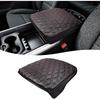 Center Console Cover for Dodge Ram 1500 2019-2025, Bucket Seat, Vinyl Leather Interior Accessories, Car Armrest Cushion Pad, Anti-Scratch, Black-Red