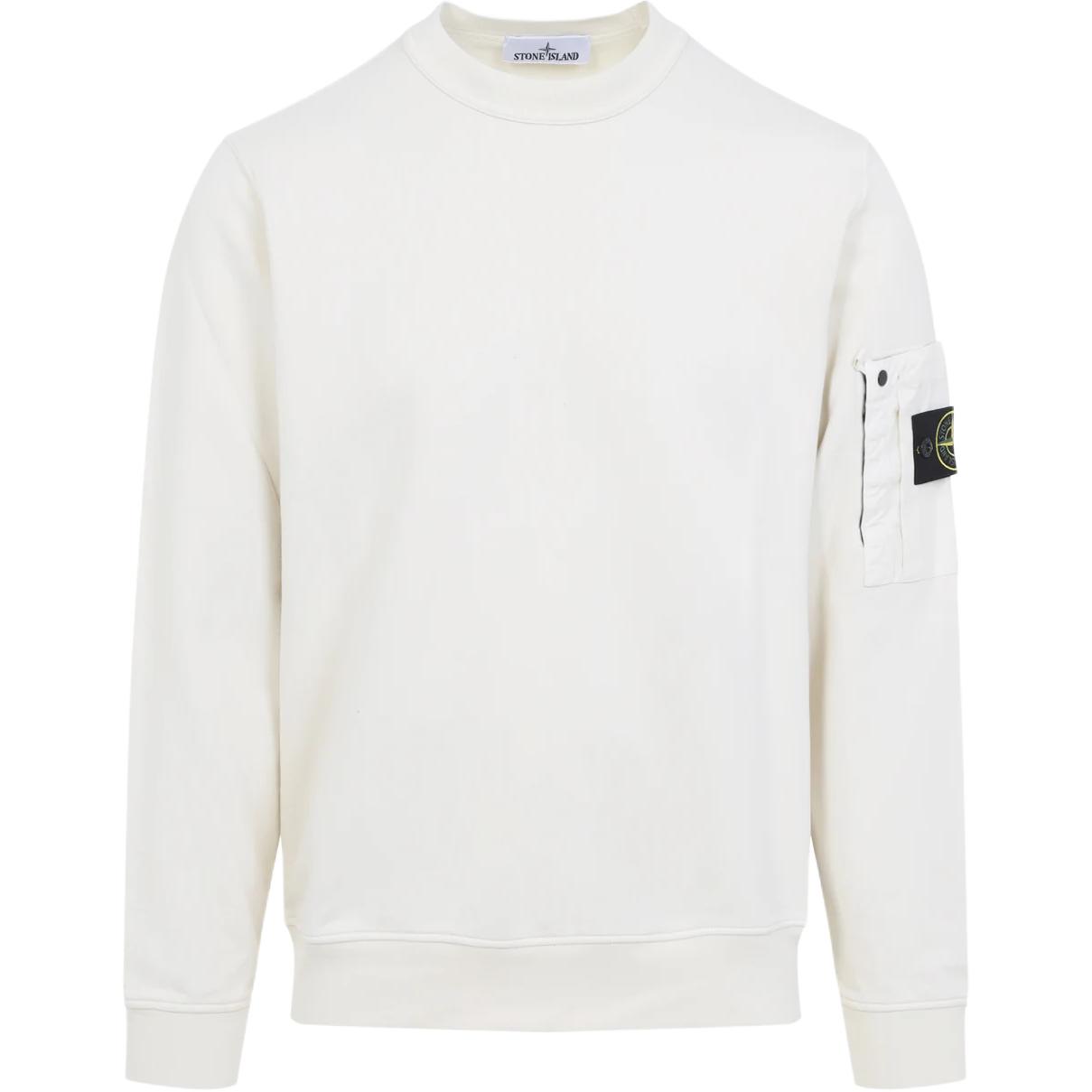 Stone Island Solid Color Logo Long Sleeve Crew Neck Sweatshirt Men sweatshirts L1S156100019S0410-V0093 S