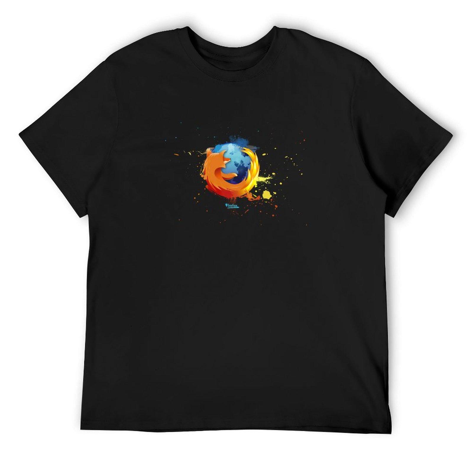 

Firefox - Mozilla T-Shirt plus size tops oversized graphic tee men tshirt 4XL
