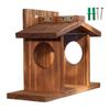 Squirrel Feeder Chipmunk Picnic Table Feeder with Corn Cob Holder Wooden Squirrel House Outdoor Squirrel Feeder Garden Decor