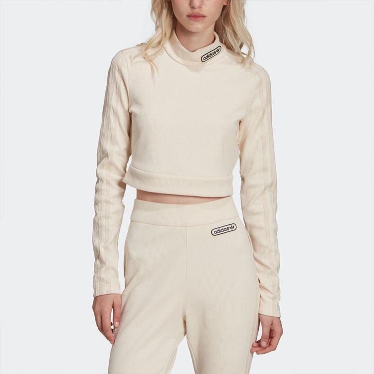 Adidas Originals Trefoil Logo Letter Print Short Sleeve T-Shirt Women Tops Yellow White HL0051