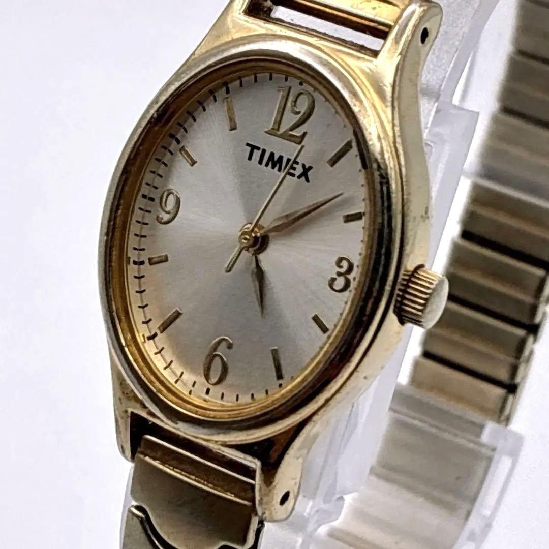 TIMEX Women s Watch Gold Oval Silver Dial Quartz