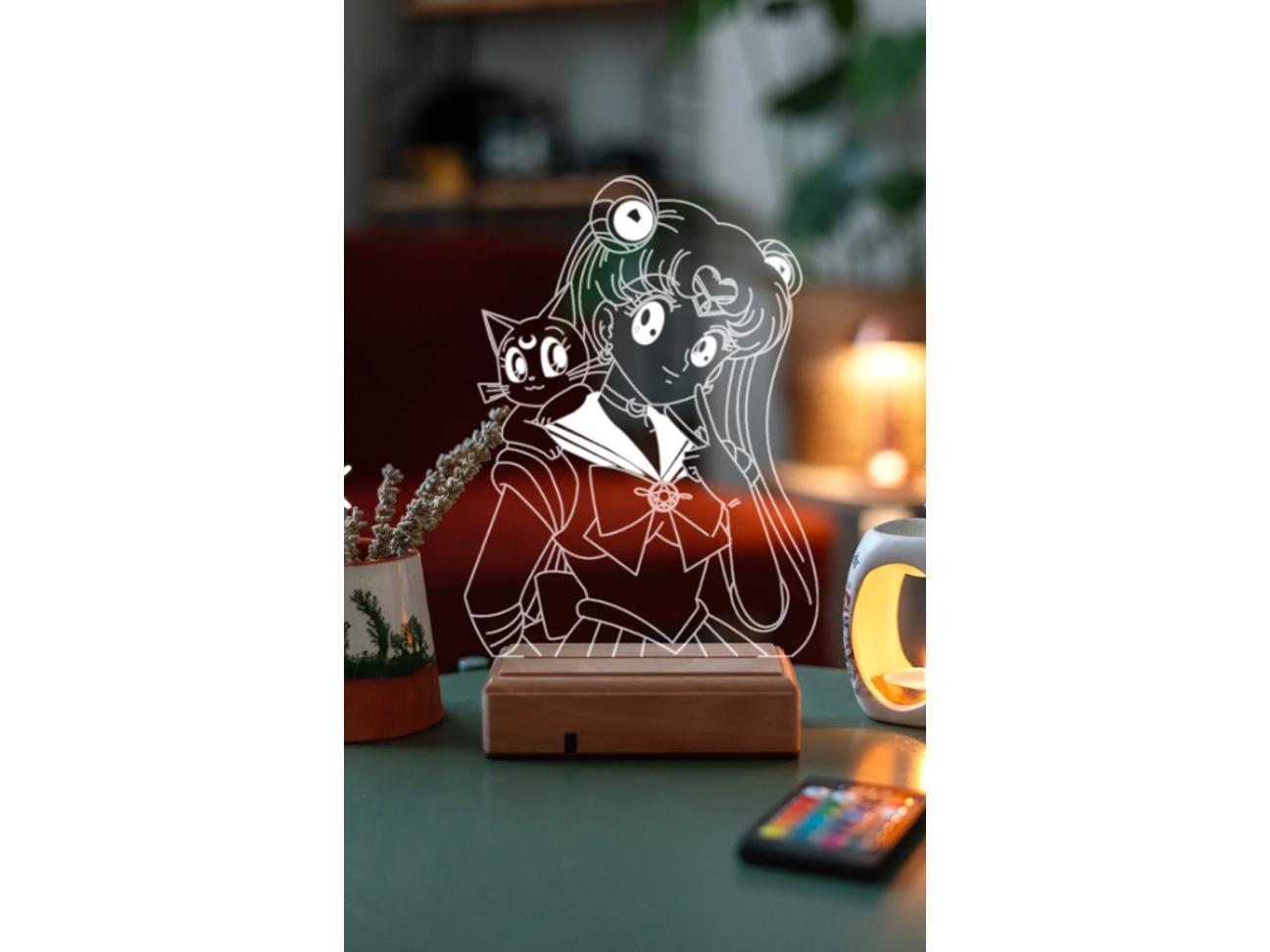 

Sailor Moon Usagi Tsukino 16 Renk Gece Lambası