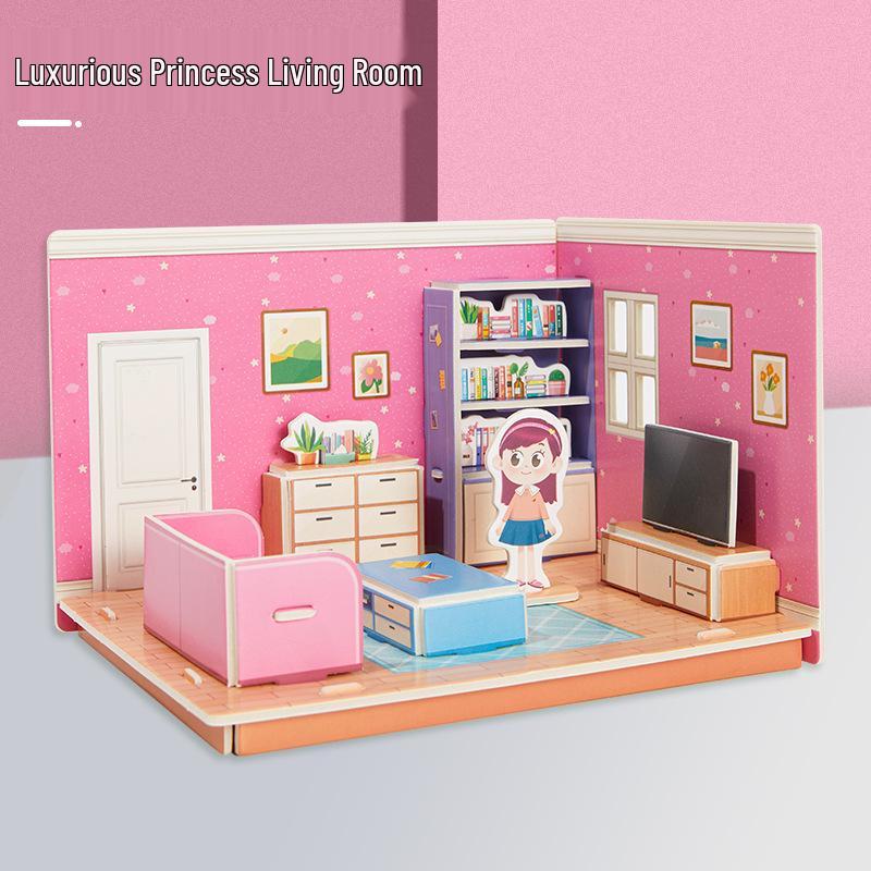 

Сделай сам 3D пазл модель игрушка для детей: Миниатюрный дом ручной работы с взаимозаменяемыми деталями, подарок для мальчиков и девочек