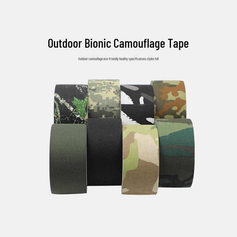 Camouflage Self-Adhesive Cloth Tape - Insulating & Waterproof