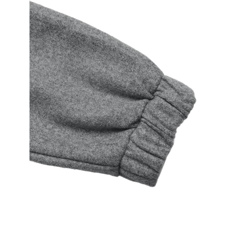 YYFS Dámská móda Ležérní Jednobarevný potisk Podzim Zima Dlouhý rukáv Bundy a kabáty s výstřihem do V