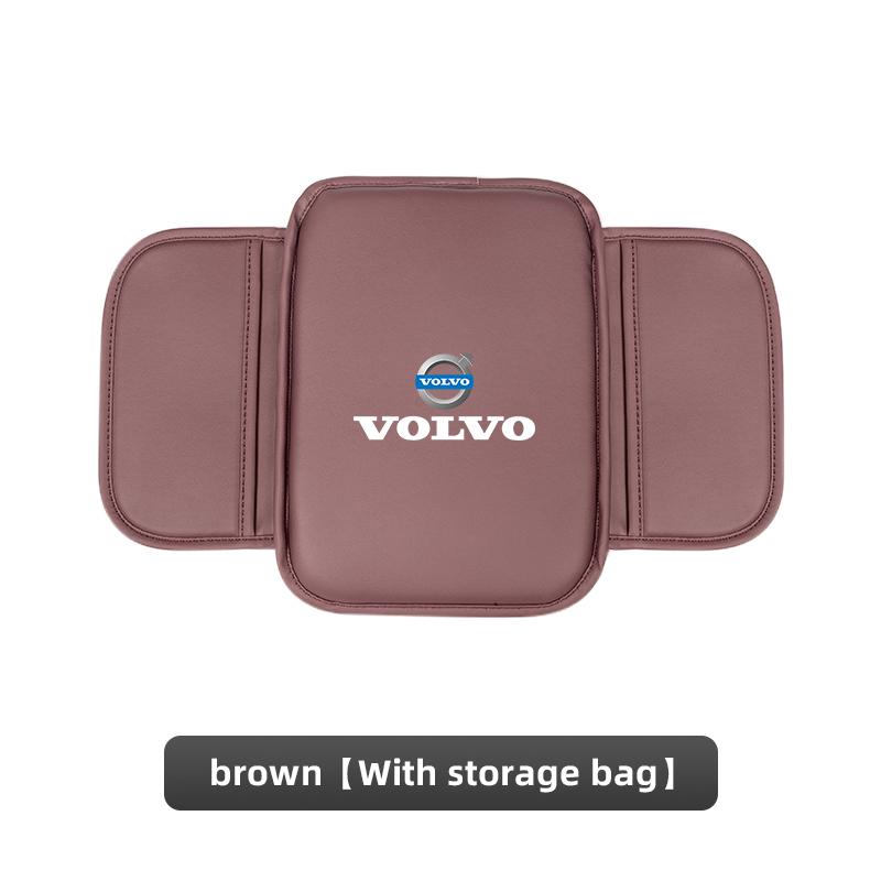 For Volvo XC60 XC90 V40 V60 S60 V50 V90 S80 C40 XC40 V70 XC70 Car Armrest Box Cushion Leather Pad Armrest Mat Auto Accessorie