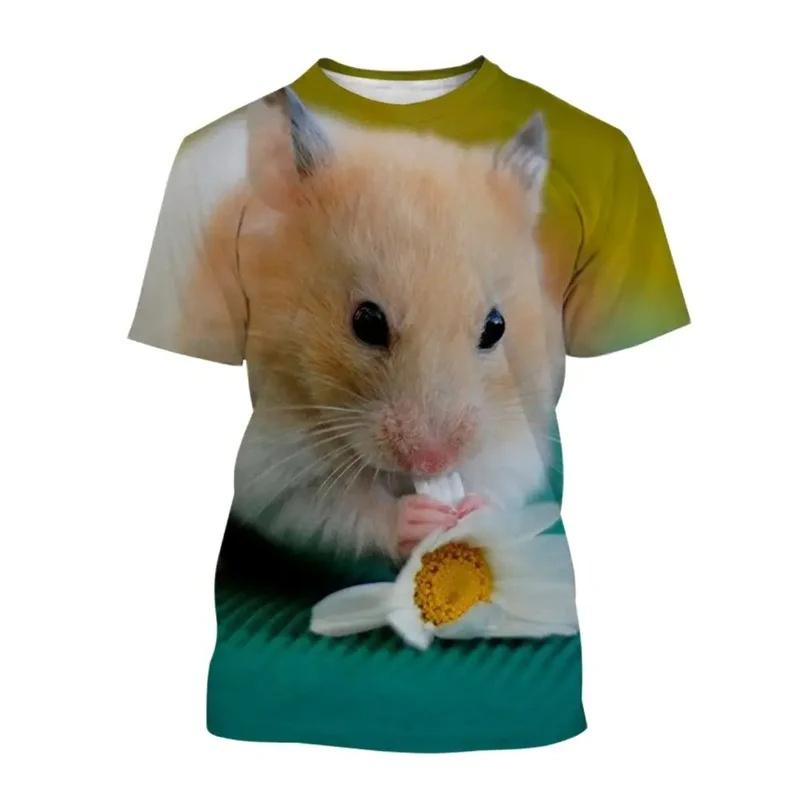 New Summer Cute Guinea Pig T-Shirt For Funny Animal 3D Printed Tees Fashion Short Sleeves Clothes Harajuku T Shirts Tops