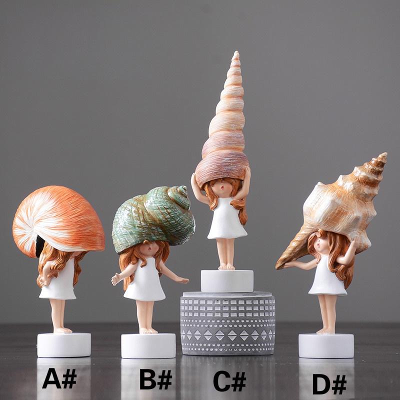 Acheter Des Produits De La Categorie Belle Conque Fille Mini Escargot De Mer Bebe Resine Fee Jardin Miniatures Figurines Artisanat Anniversaire Cadeaux De Mariage Au Meilleur Prix Dans La Boutique En Ligne