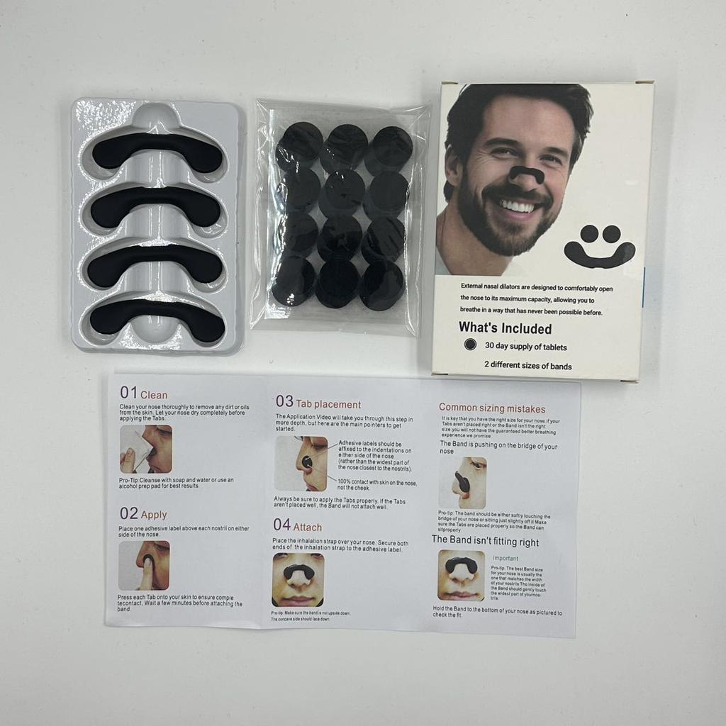 Anti-Snoring Nasal Patch Breathing Correction Kit Non-Invasive Physical Expansion Sleep Aid for Easier Breath