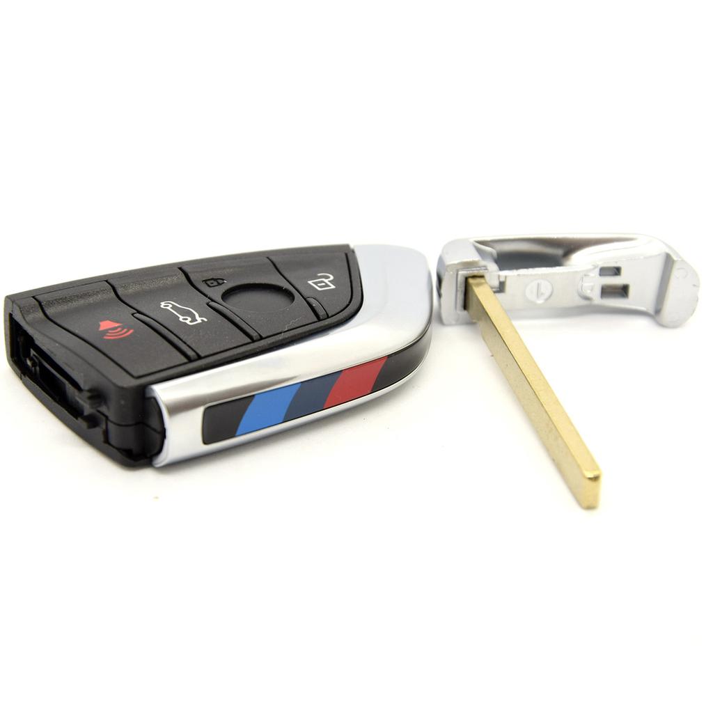 AYCCV1 BEST KEY Car Remote Smart Key Case For BMW Knife Card BMW X5 X6 F15 X6 F16 G30 7 Series G11 X1 F48 F39, Fob 3/ 4 Buttons Black