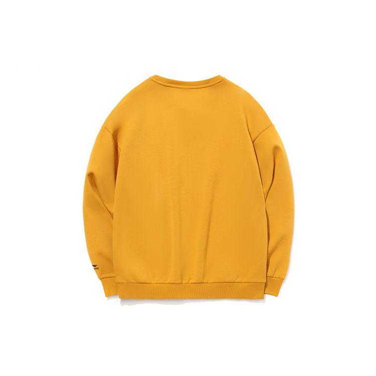 Li Ning X Disney Collaboration Casual Sports Crew Neck Sweatshirt Men sweatshirt Mineral-Yellow AWDQ835-1