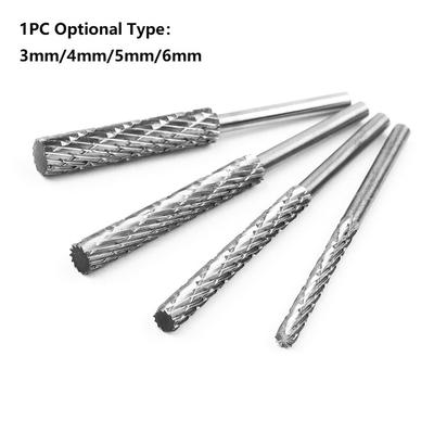 Burr Cutter Döner Dosya Çapı 3/4/5/6mm Yüksek Hızlı Çelik Plastik Ahşap Ucu