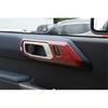 4x Inner Side Door Bowl Handle Trim Cover for Ford Bronco + Red Carbon Fiber