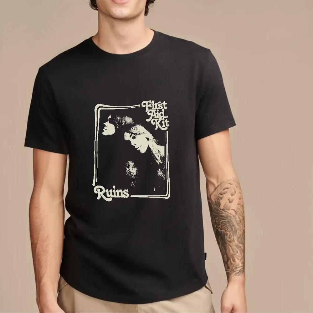 Mens Vintage Slim Fit TShirt with First Aid Design Unique Casual Style S