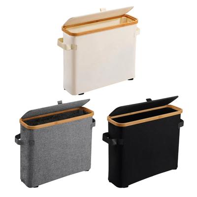 Bambus Toilettenpapieraufbewahrung mit Deckel Atmungsaktives Design Toilettenrollen Aufbewahrungsbox Groß Badezimmer Organizer Toilettenpapierhalter