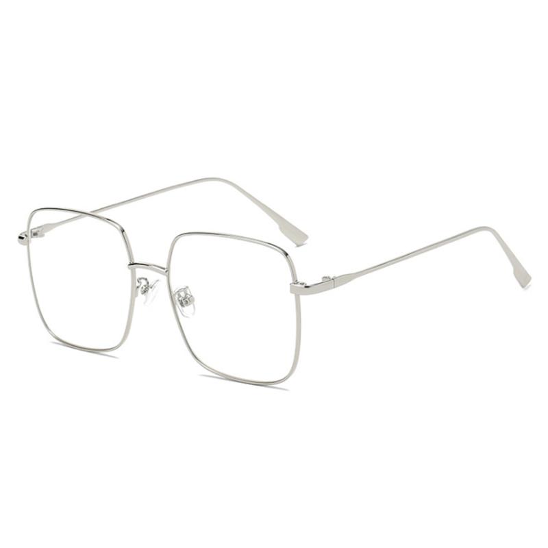 Big Frame Square Myopia Women Diopter Eyeglasses Metal Black Nearsighted Eyeglasses Prescription 0 -0.5 -0.75 To -6.0