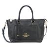 Used Handbag F31455 Leather Black Shoulder