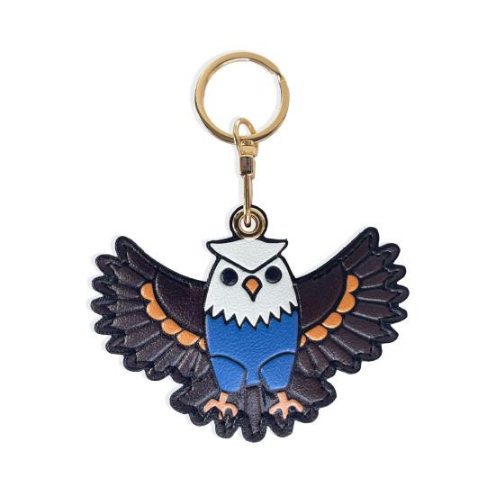 Keychain Pendant Cartoon Eagle Shape Key Holder Imitation Leather Access Control Card Holder School Bag Protective