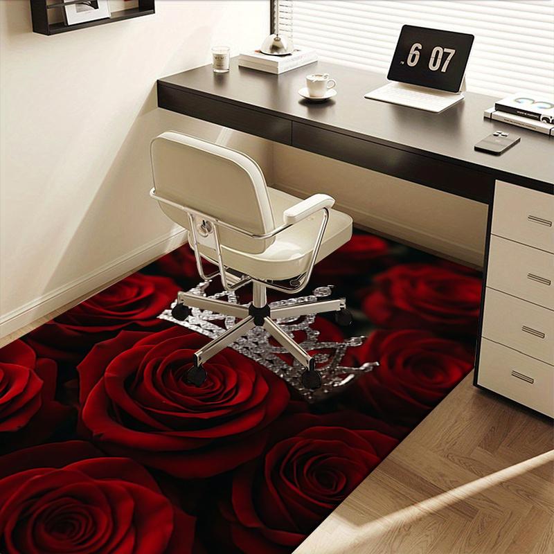 Chic Royal Tiara Chair Mat: Office Carpet for Your Home Decor Perfect Gift for Any Room