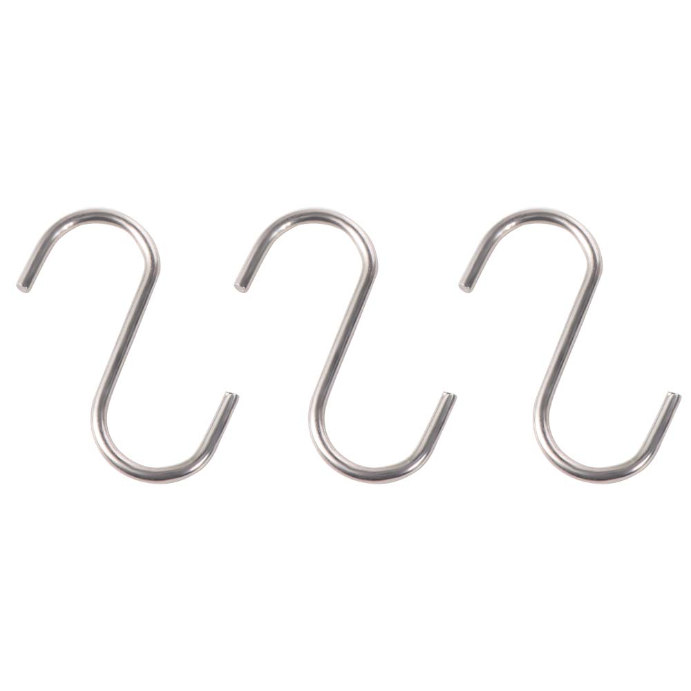 20PCS Multi-Use S Shaped Hooks Smooth Surface S Hanger Hook Stainless Steel Hangers  Bathroom