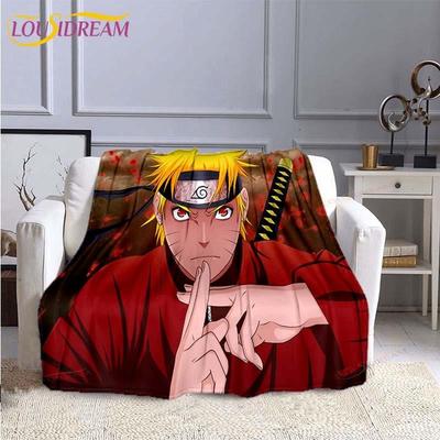 Pătură de modă Naruto Anime flanel pat pătură moale imprimată 3D cuvertură de desene animate canapea călătorie camping pătură copii