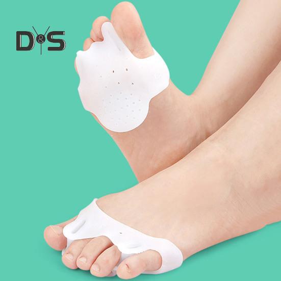 1 Paar Zehenspreizer für Frauen, Zehenkorrektur für Ballenzehen, weiche Zehenspreizer aus Silikon für überlappende Zehen, Ballenzehen, Hühneraugen, Linderung von Fußschmerzen, Vorfußpolster