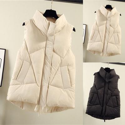 Chaleco de Algodón para Mujer Invierno Chaleco Combinable Chaqueta