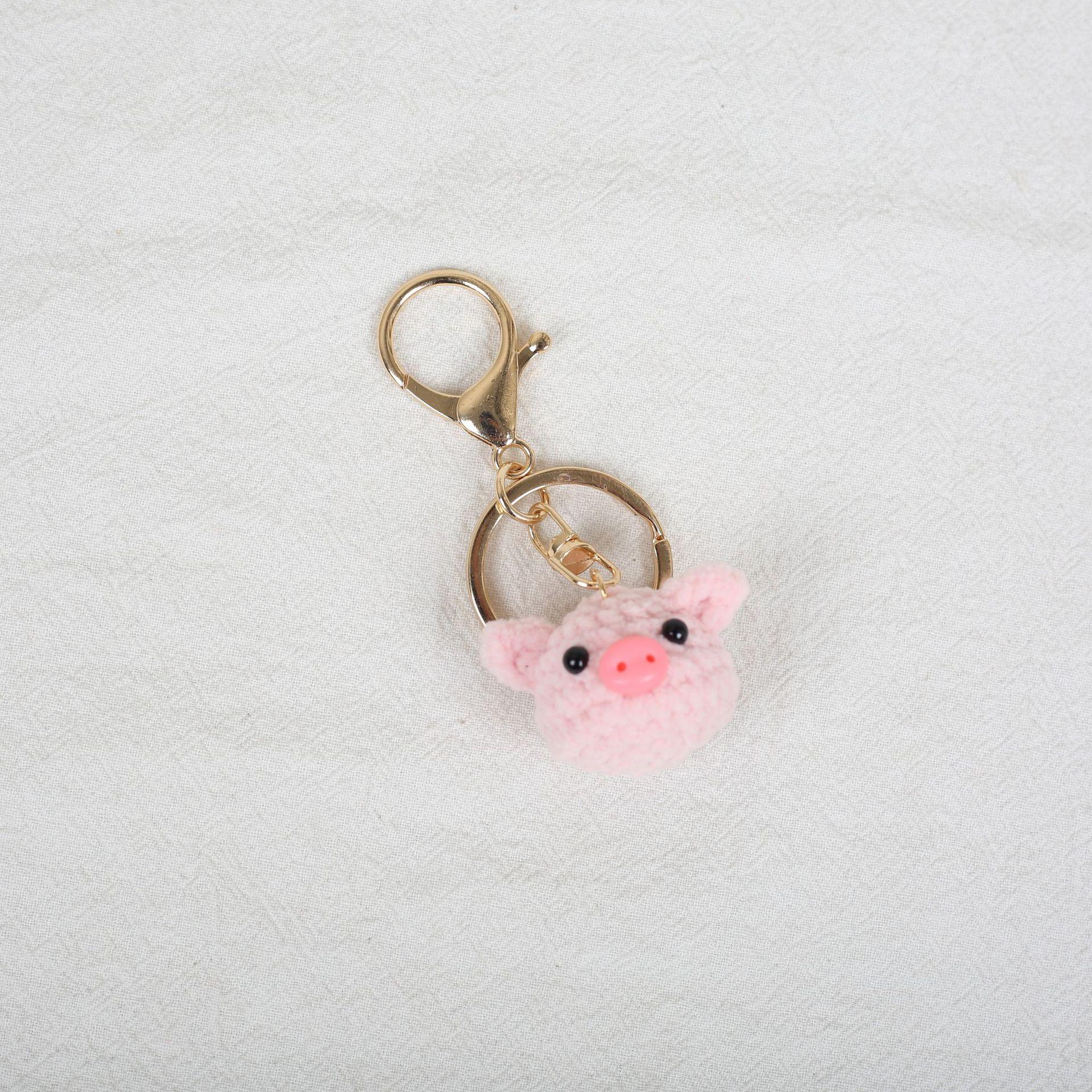 Mini Animal Doll Series Crochet Keychain Knitted Small Rabbit Doll Keyrings Mini Puppy Cute Keychain Custom Accessory