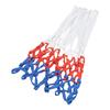2pcs Heavy Duty Basketball Net Replacement White Red Blue Color Splicing Basketball Hoop Net