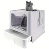 Fully Enclosed Cat Litter Box - Splash Proof Drawer Design with Odor Control, Foldable Cat Toilet for Easy Cleaning, pet items