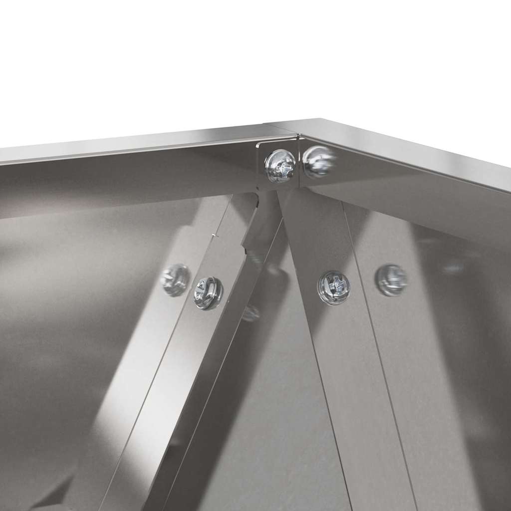 Plant Pot Silver 30 X 30 X 30 Cm Stainless Steel