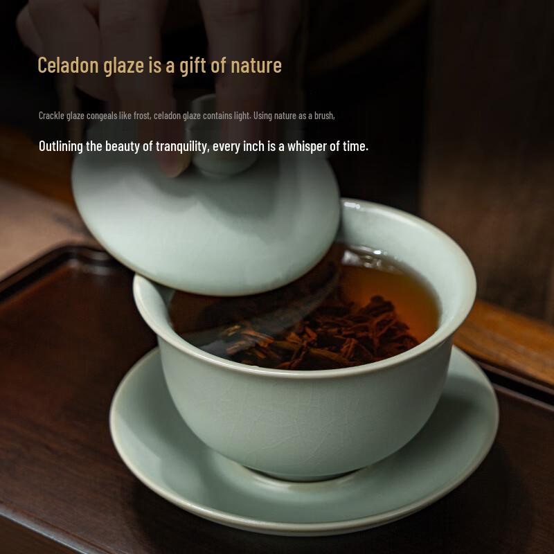 Zhou Zetang Jingdezhen Celadon Ru Kiln Tea Ware Collection