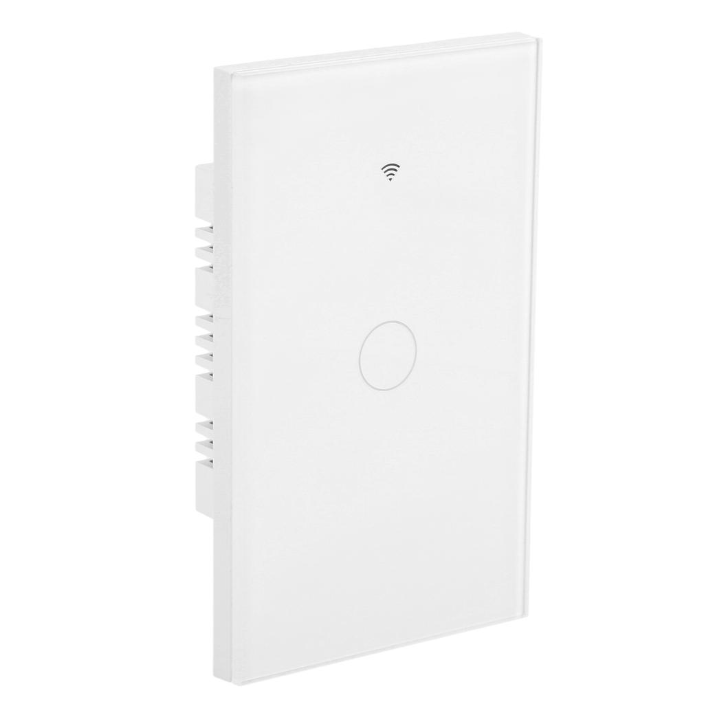 Intelligent WIFI Berøringsbryter Enkel Fase 1 Kanal Hvit AC 100‑250V for TUYA APP Fjernkontroll