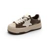 Leather Platform Biscuit Shoes Shell Head White Shoes Women's Velvet New Four-season Women's Shoes Versatile Sports and Leisure Board Shoes