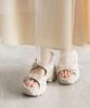 Randa Monogram Quilted Sport Sandals, Women's, Off-White, Size 23.5cm, ER33281