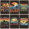 Vintage Tin Art of Summer Beach Scenes: Ideal Wall Murals for American Bar Backdrops and Home Decor
