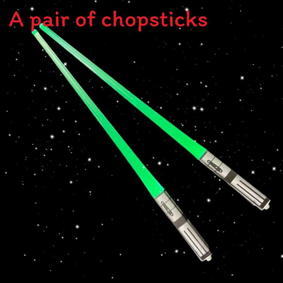 

Rechargeable Led Childrens Chopsticks With Light For Kids Gift And Play зелёный