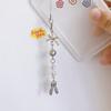 Beaded Phone Lanyard Bowknot Pendant Wrist Strap Detachable Ballet Shoe Phone Chain Keyring Portable Accessory for Women