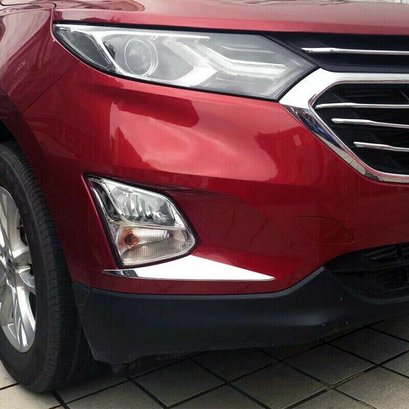 Chrome Front Fog Lamp Light Eyebrow Cover Trim For Chevrolet Equinox 2017-2021