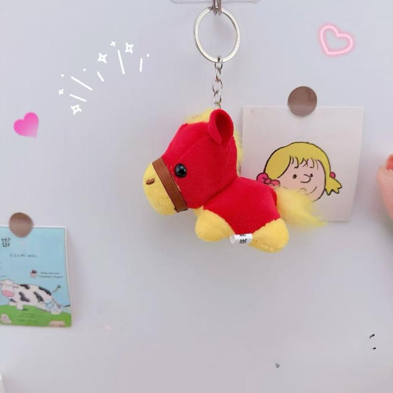 

1Pcs Stuffed Pretty Pony Doll Pendant Year Mascot Colorful Little Horse Keychain Plush Toys Gorgeous Festive Decor