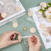 BENECREAT 30-Piece Set Clear Glass Domes 3x6cm with Wooden Bases Display Cloche Glass Domes Eternal Flowers for Flowers, Plants, Miniatures, Specimens